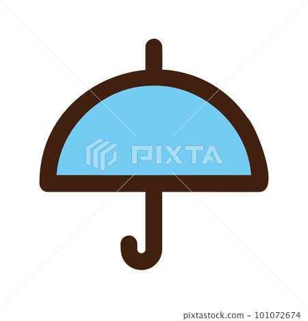 Simple and cute umbrella icon Simple and cute umbrella icon 101072674