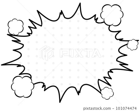 American comic-style spiked speech bubble dot American comic-style spiked speech bubble dot 101074474