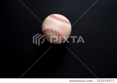 baseball ball on black background baseball ball on black background 101074571