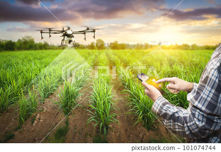 asian male farmer working in Sugarcane farm To collect data to study. Innovation technology for Develop farms to improve production efficiency. 101074744