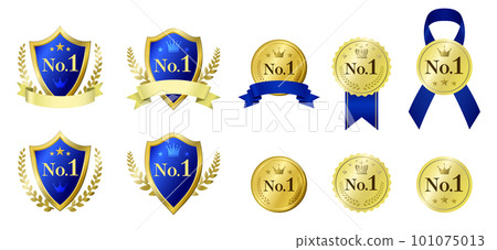 豪華金色和藍色排名獎牌套裝 101075013