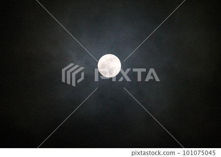 Full moon floating in the night sky Full moon floating in the night sky 101075045