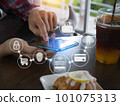 Touch the mobile phone screen with your finger to conduct financial transactions, payments and purchases through banking applications, and provide fingerprint and password protection. Cloud system 101075313