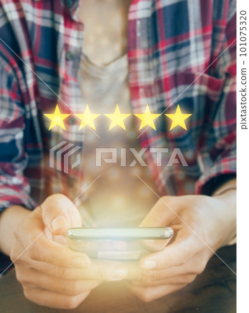 Businessmen are the symbol of the world's leading service, 5-star quality assurance, quality assurance, ISO standards, the concept of global standardization, satisfaction of customer service. 101075320