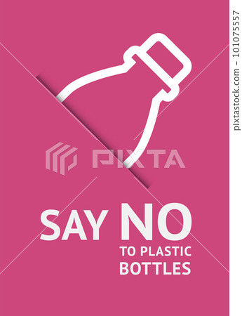 Say no to plastic bottle, trendy ecological posters set for print Say no to plastic bottle, trendy ecological posters set for print 101075557