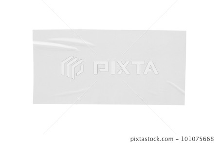 Paper sticker label isolated on white background Paper sticker label isolated on white background 101075668