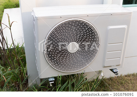 Air condition outdoor unit compressor install outside the house 101076091