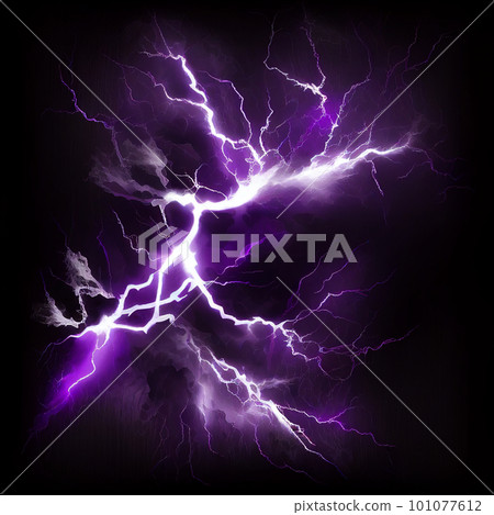 Purple lightning effect background material AI image 101077612