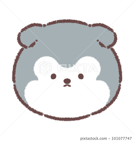 阿拉斯加雪橇犬小狗圖標 101077747