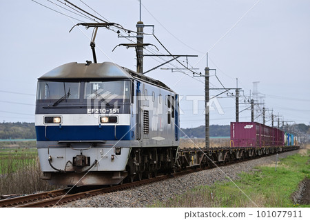 Narita Line Shimousa Kanzaki - Namega JR Freight EF210-151 (New Tsurumi) Narita Line Shimousa Kanzaki - Namega JR Freight EF210-151 (New Tsurumi) 101077911