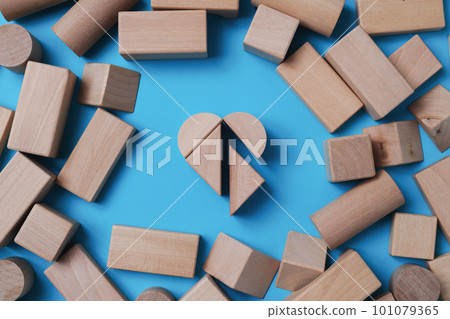 some building blocks forming a heart 101079365