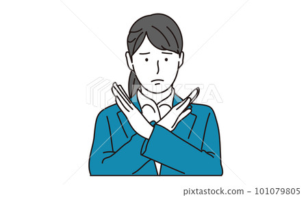 做拒絕手勢的女商人 101079805