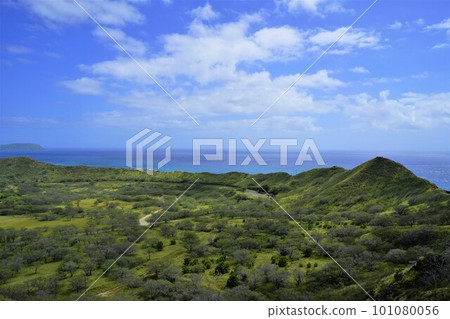 攝於美國夏威夷。鑽石山的景色。 101080056