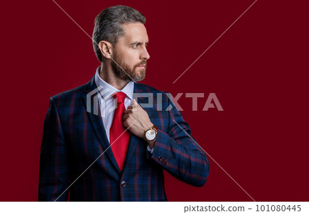business man wearing formalwear in studio with copy space. photo of business man wear formalwear 101080445