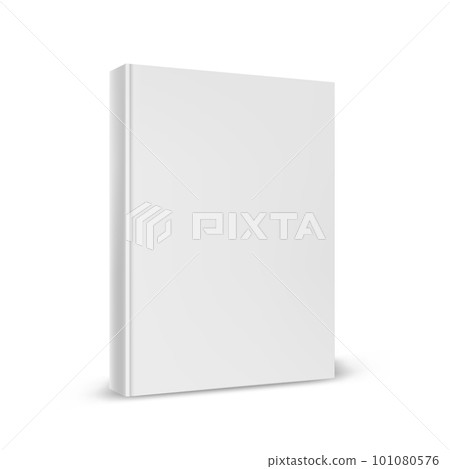 Vector template of vertical book cover. Hardcover or softcover for publishers or promotional literature. Mockup or closeup for paper design. Reading and education, knowledge materials, school theme. 101080576