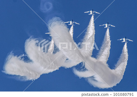 Blue impulse rising in formation Blue impulse rising in formation 101080791