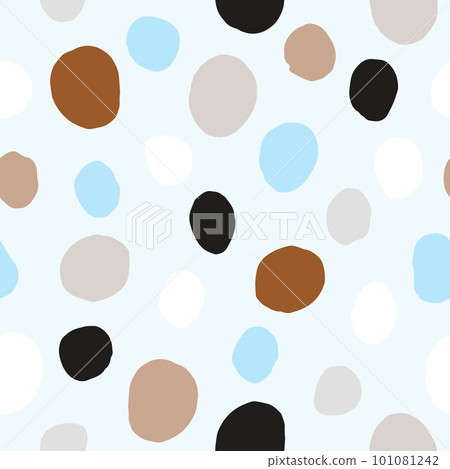 Seamless neutral polka dots pattern. Abstract background Seamless neutral polka dots pattern. Abstract background 101081242