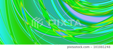 Green color nature wave art header website banner 101081248