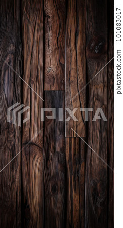 Dark wooden texture. Rustic three-dimensional wood texture. Wood background. Modern wooden facing background 101083017