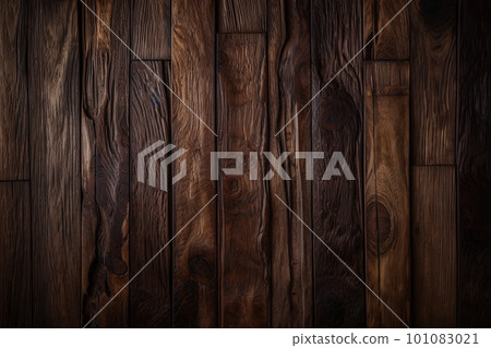 Dark wooden texture. Rustic three-dimensional wood texture. Wood background. Modern wooden facing background 101083021