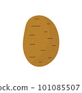 Fresh potato in cartoon style. Farm vegetable element isolated on white background 101085507