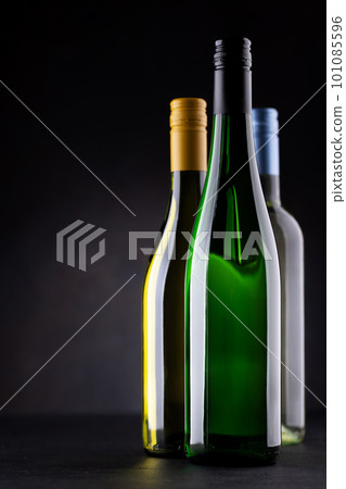 White wine bottles 101085596