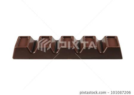 Dark chocolate isolated on a white background 101087206