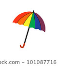 Rainbow Umbrella Pride LGBT Rights Symbol Vector Illustration 101087716