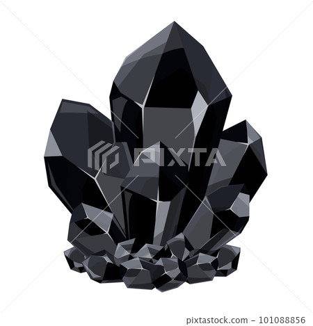 Gemstone illustration _ black crystal Gemstone illustration _ black crystal 101088856
