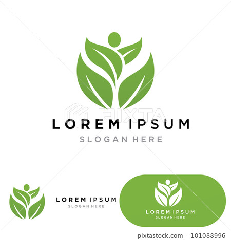 Eco Energy Vector Logo with leaf symbol. Green color with flash or thunder graphic. Nature and electricity renewable.. Eco Energy Vector Logo with leaf symbol. Green color with flash or thunder graphic. Nature and electricity renewable.. 101088996