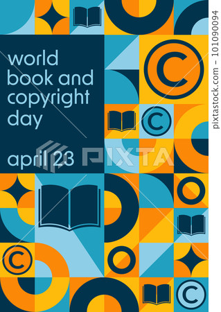 World Book and Copyright Day. April 23. Holiday concept. Template for background, banner, card 101090094
