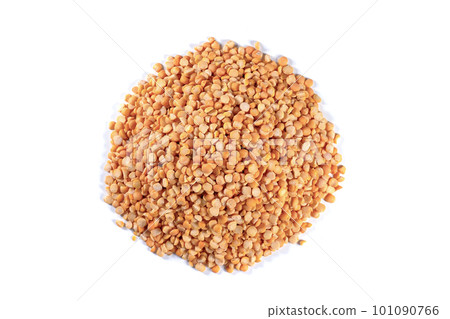 A pile of dry peas isolated on white. Top view A pile of dry peas isolated on white. Top view 101090766