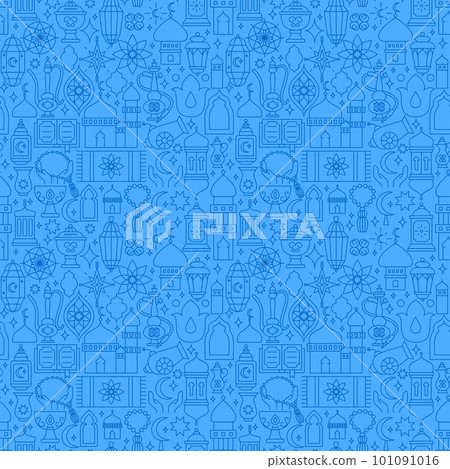 Ramadan Line Seamless Pattern 101091016