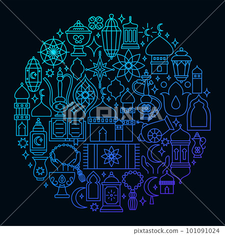 Ramadan Icon Circle Concept 101091024
