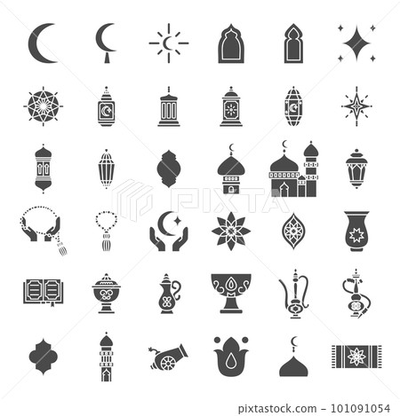 Ramadan Kareem Solid Web Icons 101091054