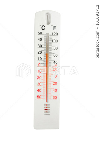 Thermometer, thermometer isolated on white. Vertical image 101091712