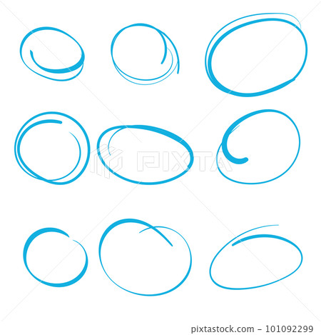 Blue Swirls and Swooshes Vector Accent Line Work Blue Swirls and Swooshes Vector Accent Line Work 101092299