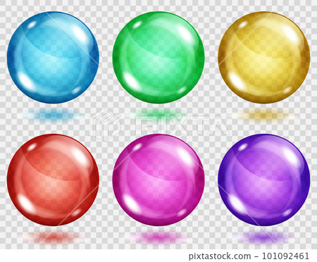 Transparent colored spheres with shadows Transparent colored spheres with shadows 101092461