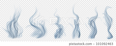 Set of translucent light blue smoke Set of translucent light blue smoke 101092463