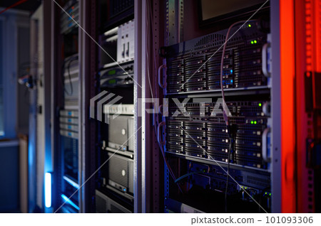 Closeup server room data center for cloud computing 101093306