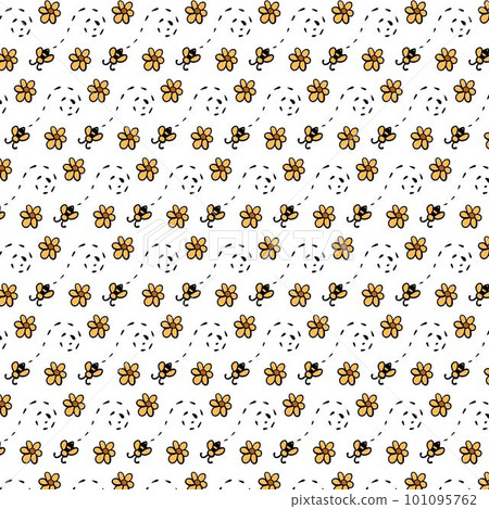 Vector illustration for your design.Pattern. Garden set. bees Vector illustration for your design.Pattern. Garden set. bees 101095762