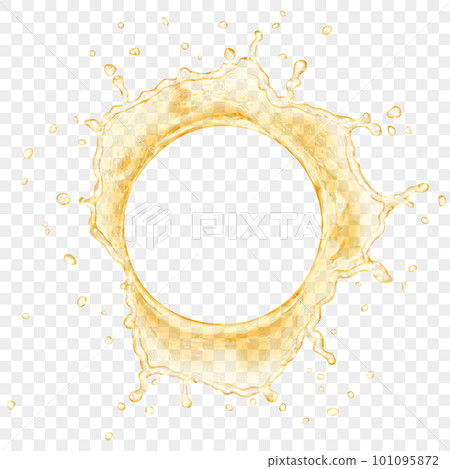 Water crown with drops. Top view 101095872