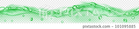 Transparent seamless water wave with bubbles Transparent seamless water wave with bubbles 101095885