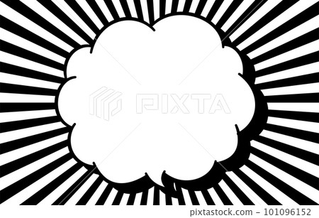 雲形氣泡和濃度線（單色） 101096152