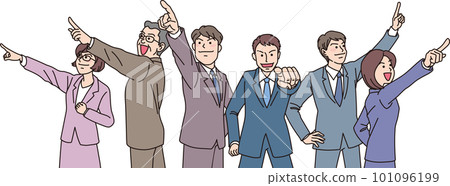 目標_點_上班族_顏色_每個方向5人 101096199