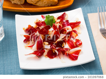 Tasty Spanish snack - duck jamon 101097068