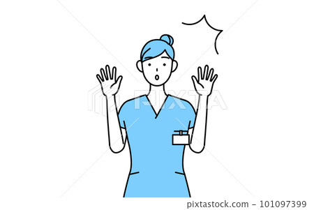 驚訝的女護士、物理治療師、職業治療師、言語治療師、護理助理 101097399