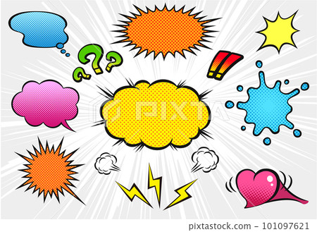 American comic style balloon design set 2 (color) American comic style balloon design set 2 (color) 101097621