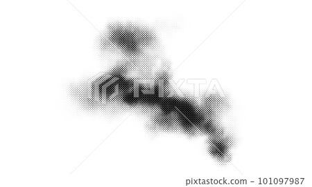 Halftone smoke texture. Black and white dotted fog background. Comic style design element for banners, collages, posters. Monochrome grunge abstract wallpaper. Vector Halftone smoke texture. Black and white dotted fog background. Comic style design element for banners, collages, posters. Monochrome grunge abstract wallpaper. Vector 101097987