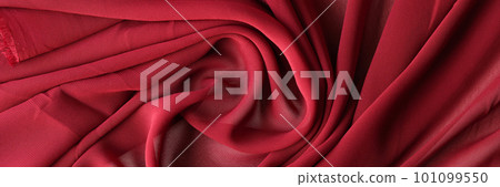 Luxurious red burgundy viscose or silk fabric Luxurious red burgundy viscose or silk fabric 101099550